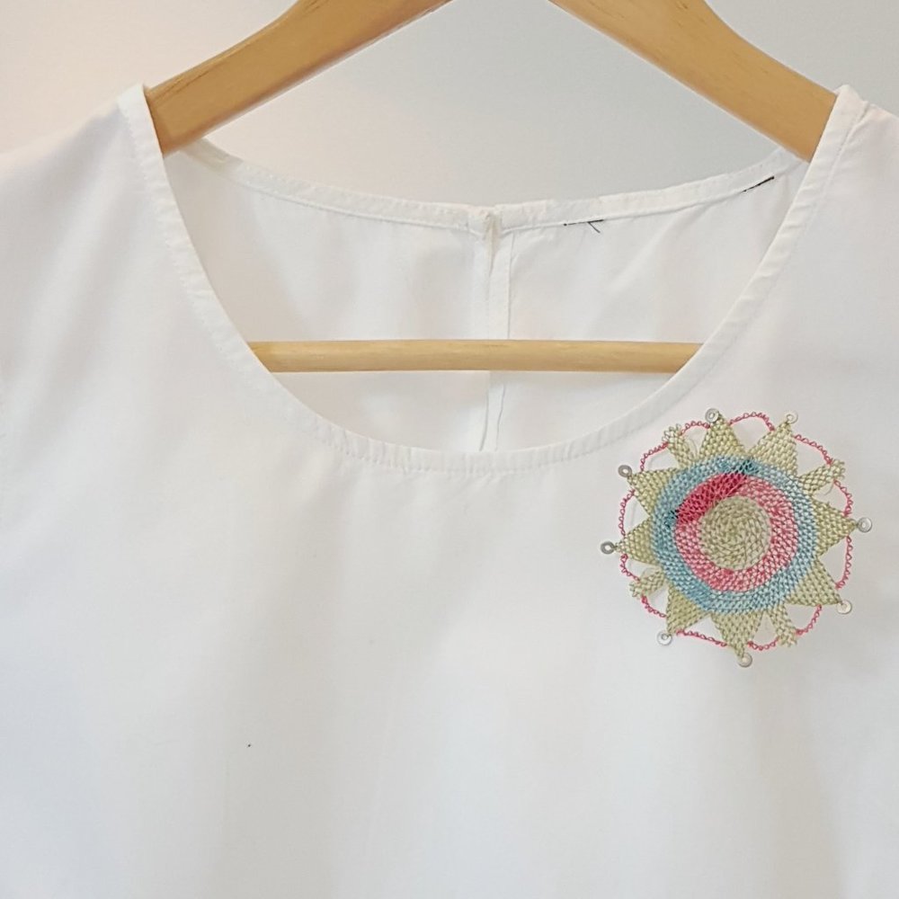 Handmade Tatted Brooch